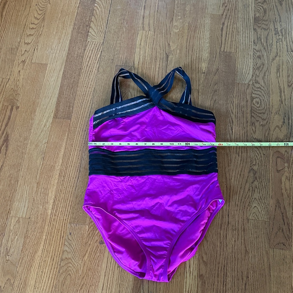 Kenneth Cole New York Magenta and Black One-Piece Swimsuit XL - Picture 2 of 11